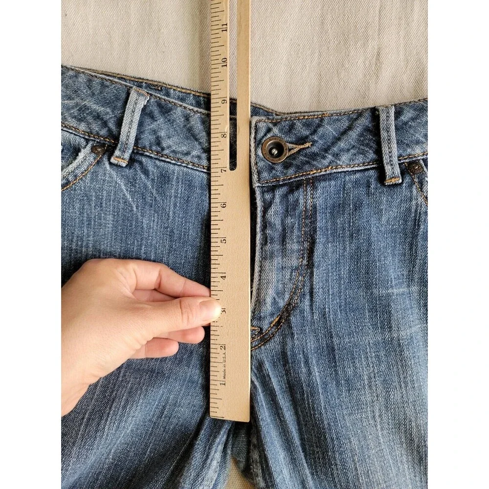 Silver Womens Jeans 34x31 Julia Mid Rise Blue Distressed Stretch Glove Works VTG